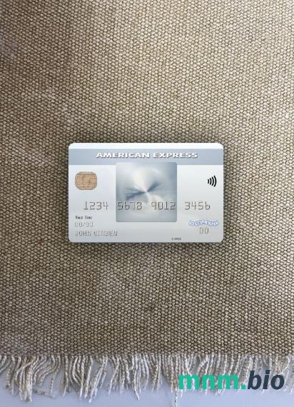 USA bank of New York Mellon AMEX everyday card wygląd fotograficzny skan PSD + zdjęcie